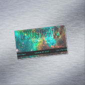 Aqua Green Celestial Foto Metaphysisch Magnetische Visitenkarte (Beispiel)