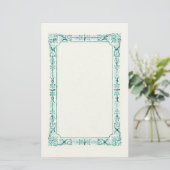 Aqua Green Extravagant Frame Briefpapier (Stehend Vorderseite)