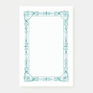 Aqua Green Extravagant Frame Post-it Klebezettel