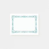 Aqua Green Extravagant Frame Post-it Klebezettel (Vorderseite)