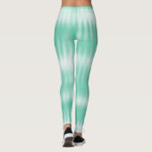 Aqua Green Gefärbte Krawatte Leggings (Rückseite)