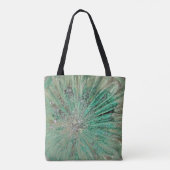Aqua Green Ice Explosion von Vintagem Kunstglas Tasche (Rückseite)