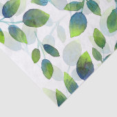 Aqua Green Leaf Muster Seidenpapier (Ausschnitt)