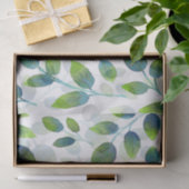 Aqua Green Leaf Muster Seidenpapier (Geschenk)