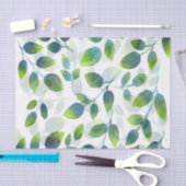 Aqua Green Leaf Muster Seidenpapier (Handwerk)