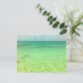 Aqua Green Ocean | Foto Turks und Caicos Postkarte (Stehend Vorderseite)