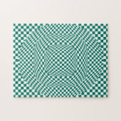 Aqua Green optische Illusionen Puzzle (Horizontal)