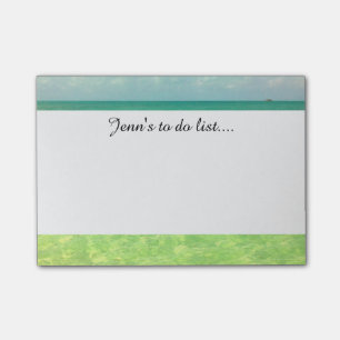 Aqua Green Ozean   Turks- und Caicos-Foto Post-it Klebezettel