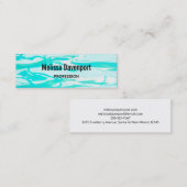 Aqua Green Pool Wasser Abstrakter Hintergrund Mini Visitenkarte (Vorne/Hinten)