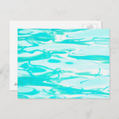 Aqua Green Pool Wasser Abstrakter Hintergrund Postkarte (Vorne/Hinten)