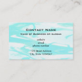 Aqua Green Pool Wasser Abstrakter Hintergrund Visitenkarte (Rückseite)