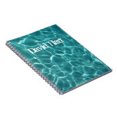 Aqua Green Schwimmbad Foto Notizblock (Rechte Seite)