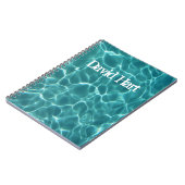 Aqua Green Schwimmbad Foto Notizblock (Linke Seite)