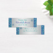 Aqua Green Silver Snowflakes Quinceanera Gefallen  (Schreibtisch)