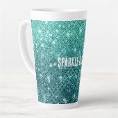 Aqua Green Sparkle Milchtasse (Linke Ecke)