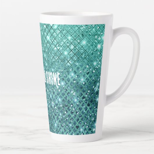 Aqua Green Sparkle Milchtasse (Rechts)