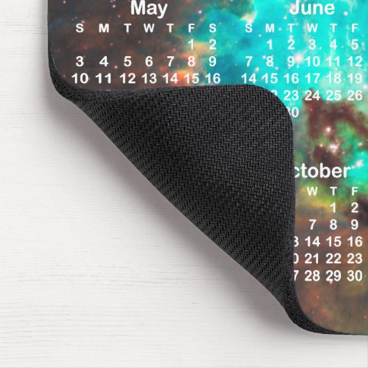 Aqua Green Star Cluster Celestial 2026 Calendar Mousepad (Ecke)