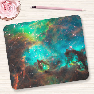 Aqua Green Star Cluster Celestial Mousepad