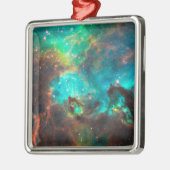 Aqua Green Star Cluster Celestial Ornament Aus Metall (Links)