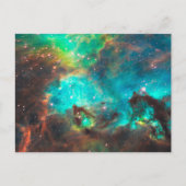 Aqua Green Star Cluster Celestial Postkarte (Vorderseite)