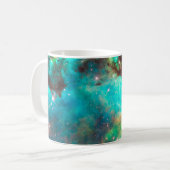 Aqua Green Sternenhaufen Himmelsfoto Kaffeetasse (Vorderseite Links)