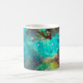 Aqua Green Sternenhaufen Himmelsfoto Kaffeetasse (Mittel)
