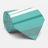 Aqua Green Stripes Krawatte (Gerollt)