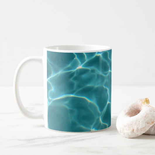 Aqua Green Swimming Pool Foto Kaffeetasse (Mit Donut)