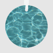Aqua Green Swimming Pool Foto Ornament (Rückseite)