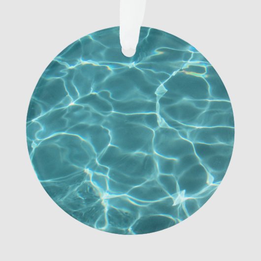 Aqua Green Swimming Pool Foto Ornament (Vorderseite)
