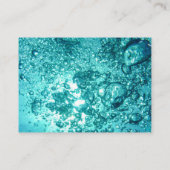 Aqua Green Water Bubbles - Tauchlehrer Visitenkarte (Rückseite)