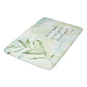 Aqua Green Watercolor-Blätter Rumi Quote Badematte (Schrägansicht)
