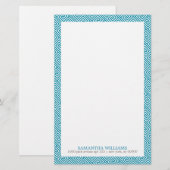 Aqua Gria Key Pattern Briefpapier (Vorne/Hinten)