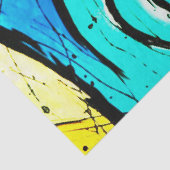 Aqua-Groovy moderner Wirbel abstrakt Seidenpapier (Ausschnitt)