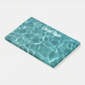 Aqua Grün Schwimmbad Foto Post-it Klebezettel (angewinkelt)
