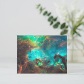 Aqua-Grün-Sternenhaufen Himmelsbild Postkarte (Stehend Vorderseite)