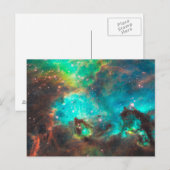 Aqua-Grün-Sternenhaufen Himmelsbild Postkarte (Vorne/Hinten)