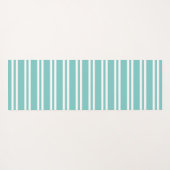 Aqua grün und weiß gestreift yogamatte (Rückseite (Horizontal))
