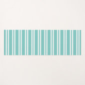 Aqua grün und weiß gestreift yogamatte (Vorderseite (Horizontal))
