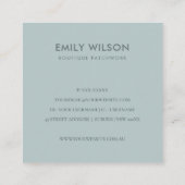 AQUA GRÜNE PEACH SEWING MASCHINE DANK DANKEN QUADRATISCHE VISITENKARTE (Rückseite)