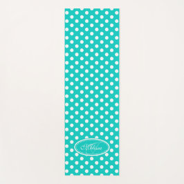 Aqua-Grüne Polka Dot Yogmatte Yogamatte