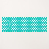 Aqua-Grüne Polka Dot Yogmatte Yogamatte (Vorderseite (Horizontal))