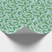 Aqua-grüner Retro Geschenkpapier (Ecke)