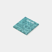 Aqua Grüner Schwimmbad Post-it Klebezettel (angewinkelt)