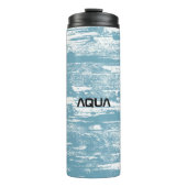 Aqua Grunge, blau, Cool Thermosbecher (Vorderseite)