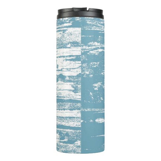 Aqua Grunge, blau, Cool Thermosbecher (Rückseite)