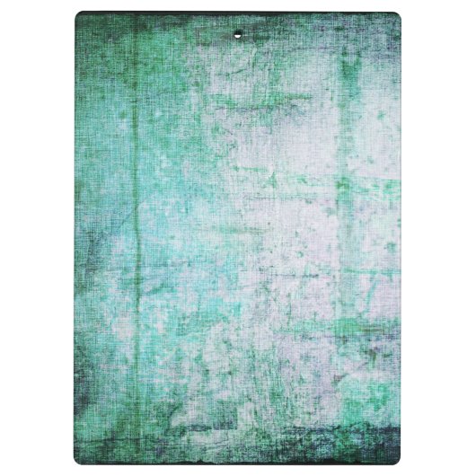 Aqua Grunge Boho Pattern Clipboard Klemmbrett (Rückseite)