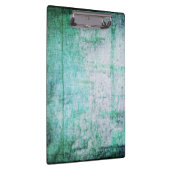 Aqua Grunge Boho Pattern Clipboard Klemmbrett (Rechts)