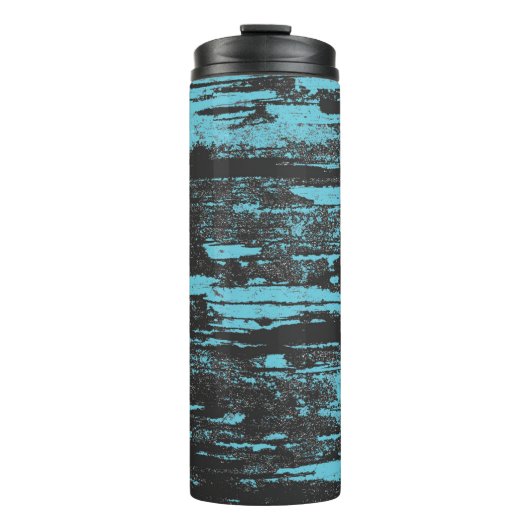 Aqua Grunge Cool Thermosbecher (Vorderseite)