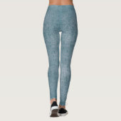 Aqua Grunge Pattern Leggings (Rückseite)